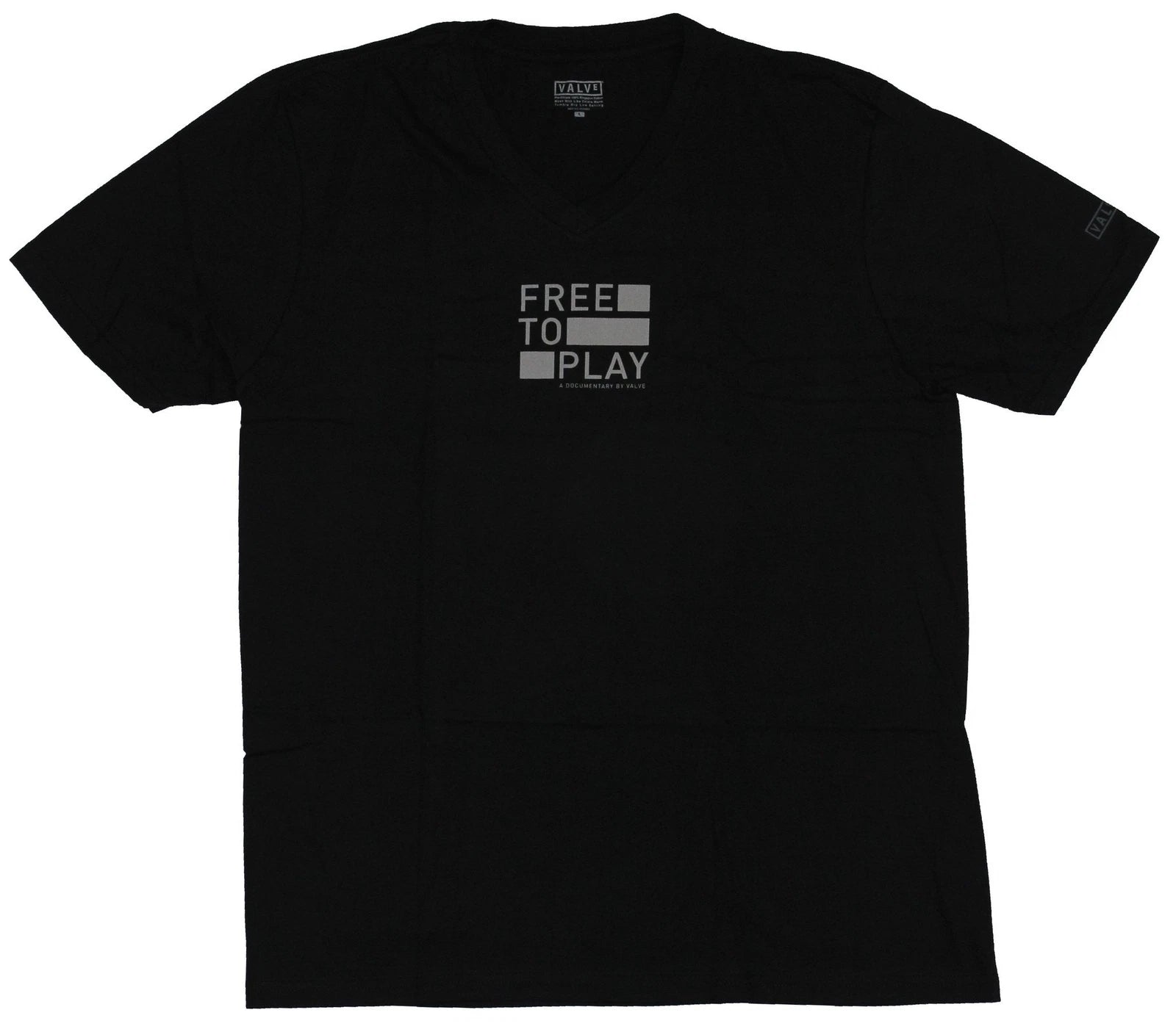 Free to Play Adult New T-Shirt - Documentary Valve Simple Word Logo Pic