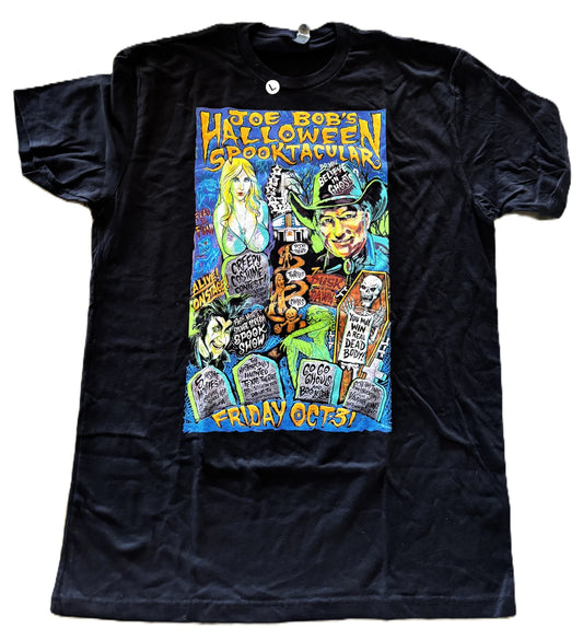 NEW Joe Bobs Halloween Spooktacular 2025 Official T-Shirt Black with Logo