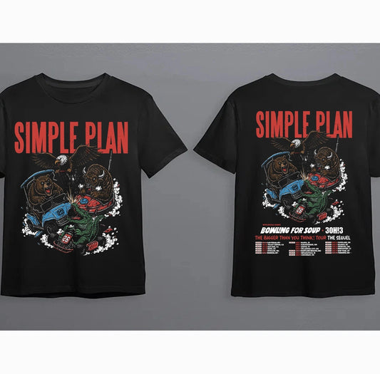 Simple Plan Bigger Than You Think US Tour 2026 T shirt