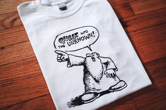 Vintage Mr. Natural White T-Shirt, Quest Into Unknown, Crumb, Harvey Pekar Fritz