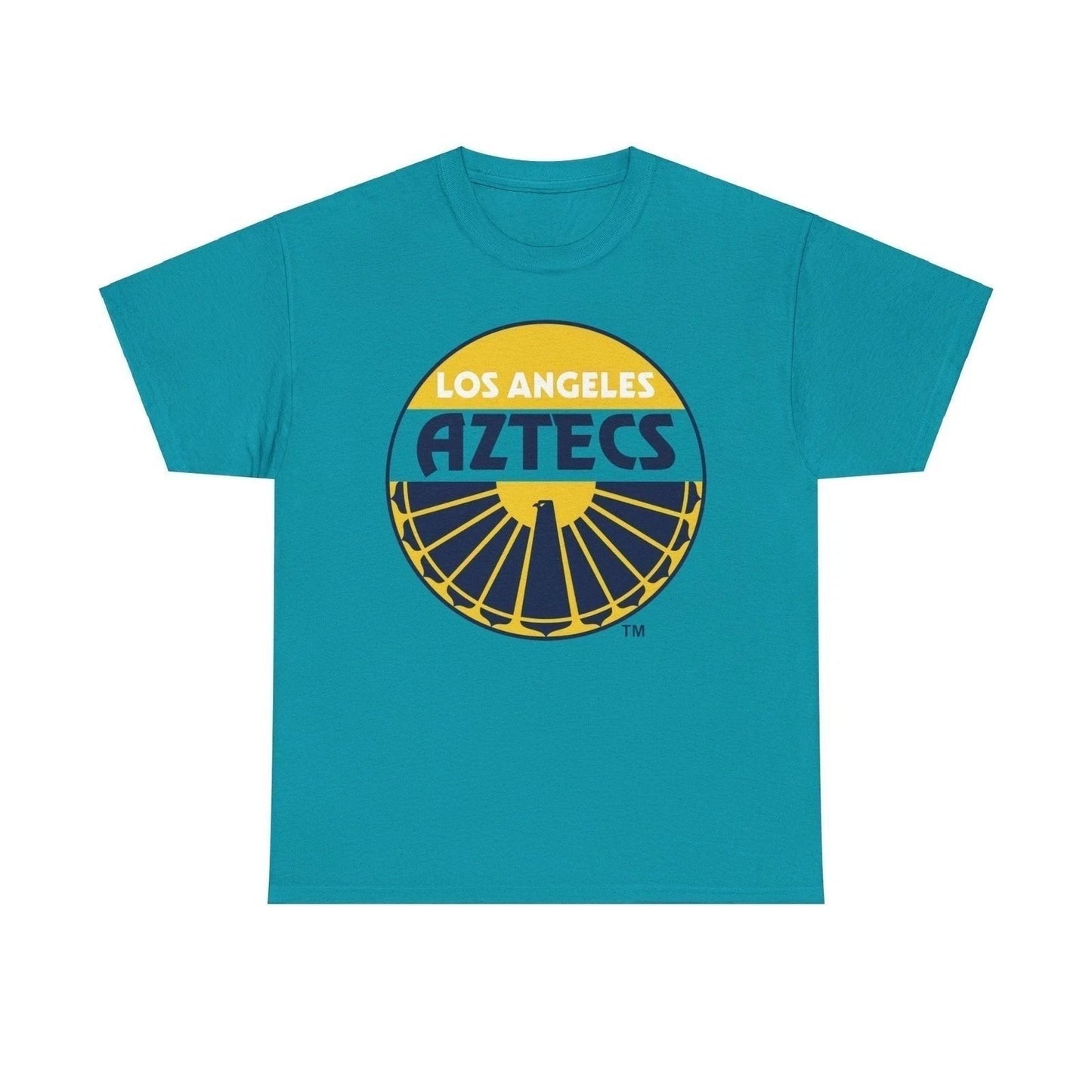 Los Angeles Aztecs Yellow Logo California Soccer Team T-shirt