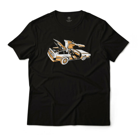 Delorean Classic Car Graphic Art T-Shirt Unisex 100% Cotton Tee