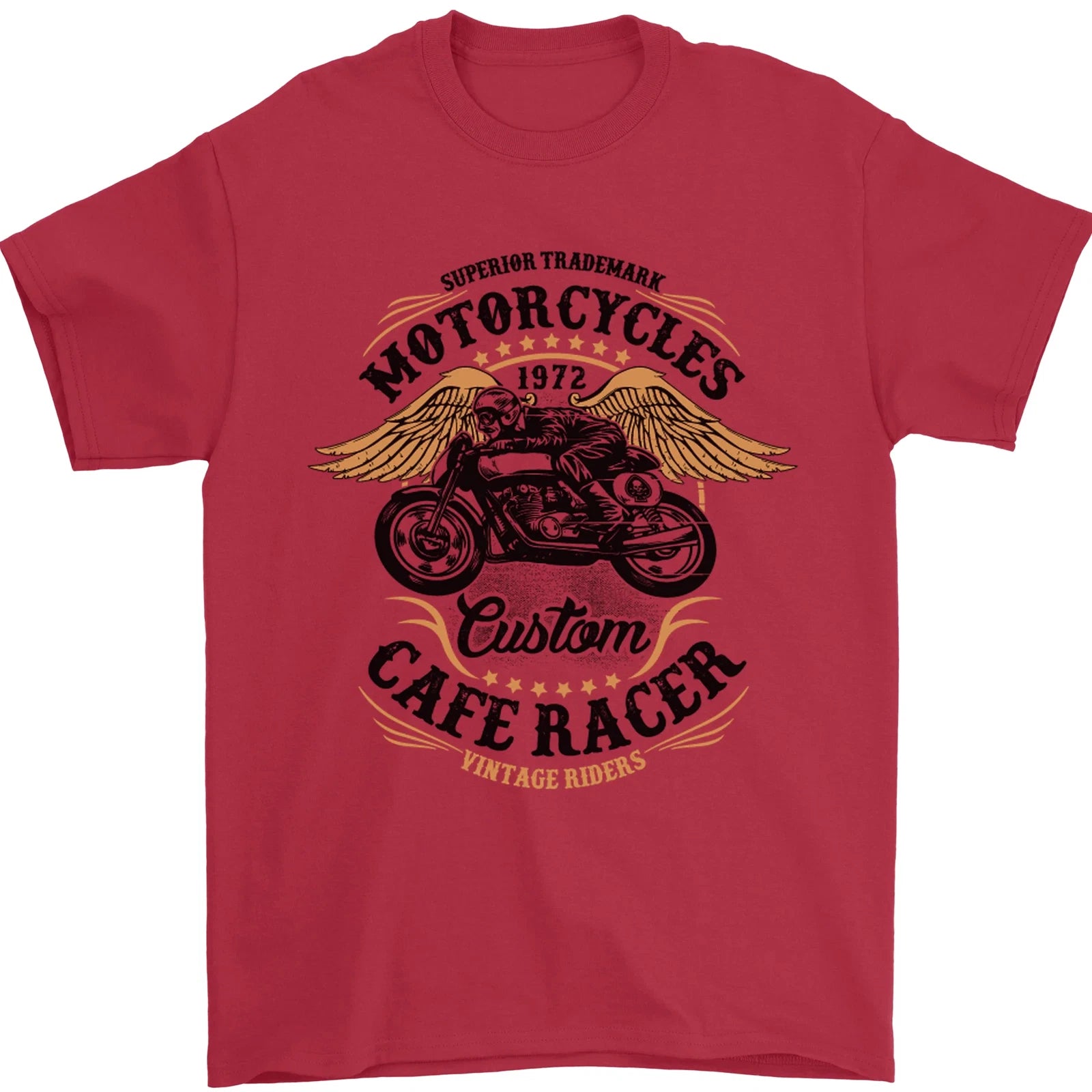 Biker Custom Cafe Racer Motorbike Mens T-Shirt 100% Cotton