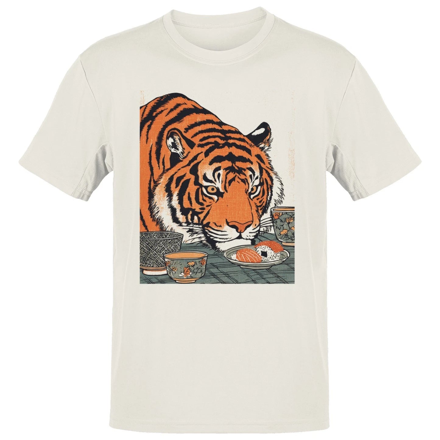 Vintage Tiger Sushi Art Men's T-shirt