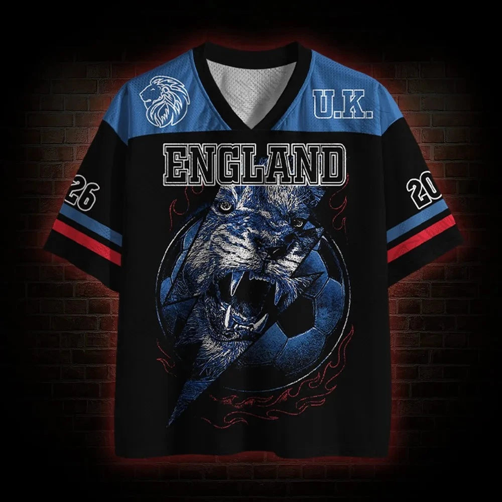England Football Shirts Mesh Polyester Tees 2026 World Cup