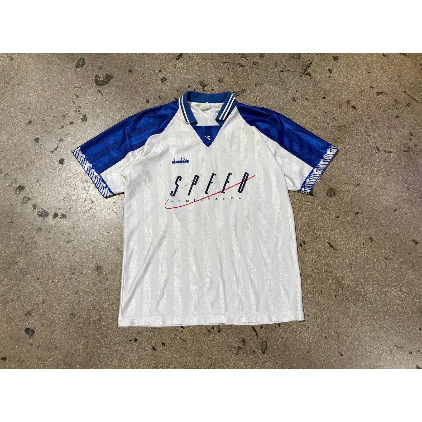 Diadora Speed Remittance Soccer Jersey - White Size Large