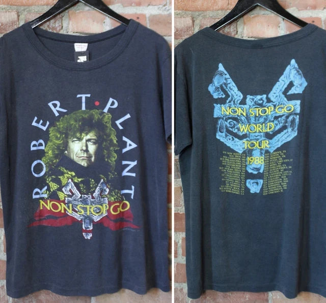 Vintage Robert Plant Concert T Shirt Non Stop Go 1988