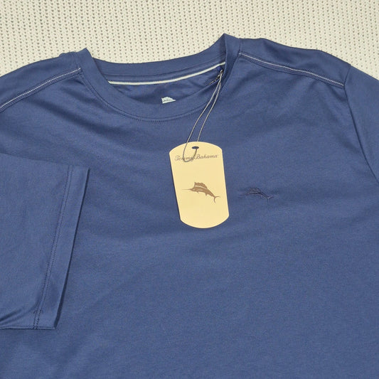Tommy Bahama Throne Blue Crew Neck Short Sleeve T-Shirt Size Medium Soft Touch