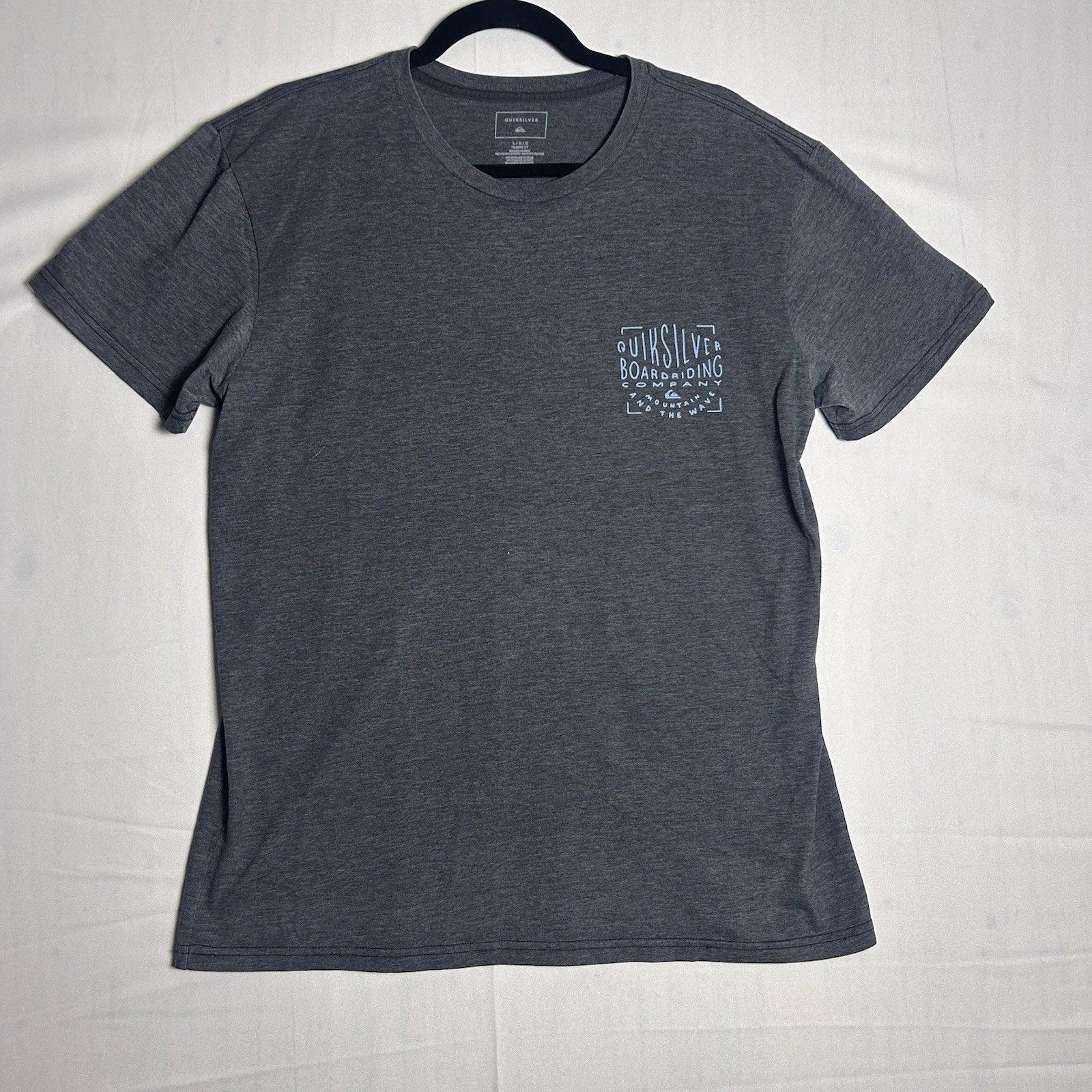 Quiksilver Premium Fit Men's Short Sleeve Gray Crew Neck Size L