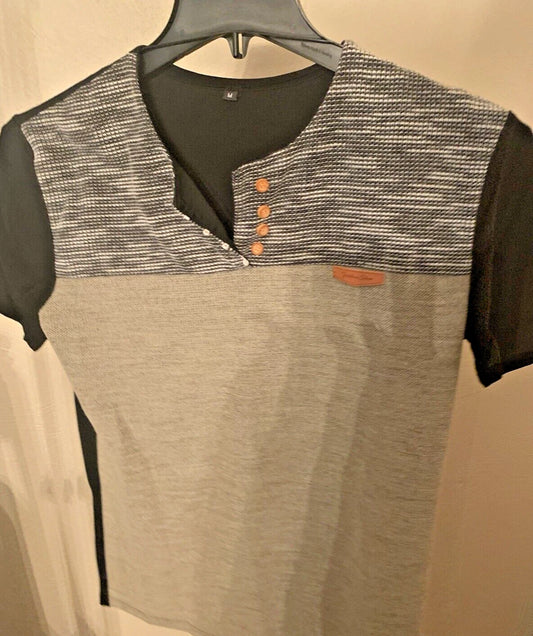 LOGEEYAR FASHION SHOW MEN'S SHORT SLEEVE SHIRT STRETCH MEDIUM BUTTONS