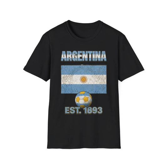 Argentina Flag Futbol Soccer T-Shirt | Nations Heritage Collection | Vintage