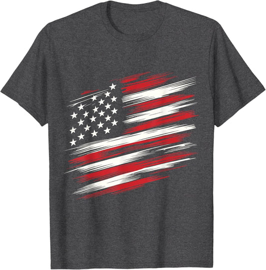 4th of July Shirts Fourth of July Patriotic American Flag T-Shirt
