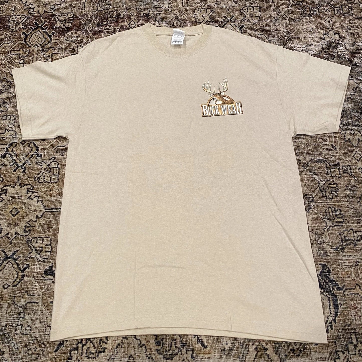 Vintage Buck Wear Shirt Mens L Funny Deer Turkey Duck Hunting Graphic Logo Y2K