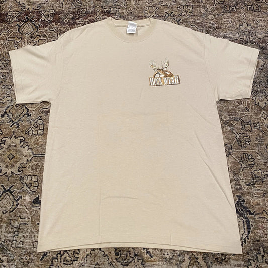 Vintage Buck Wear Shirt Mens L Funny Deer Turkey Duck Hunting Graphic Logo Y2K