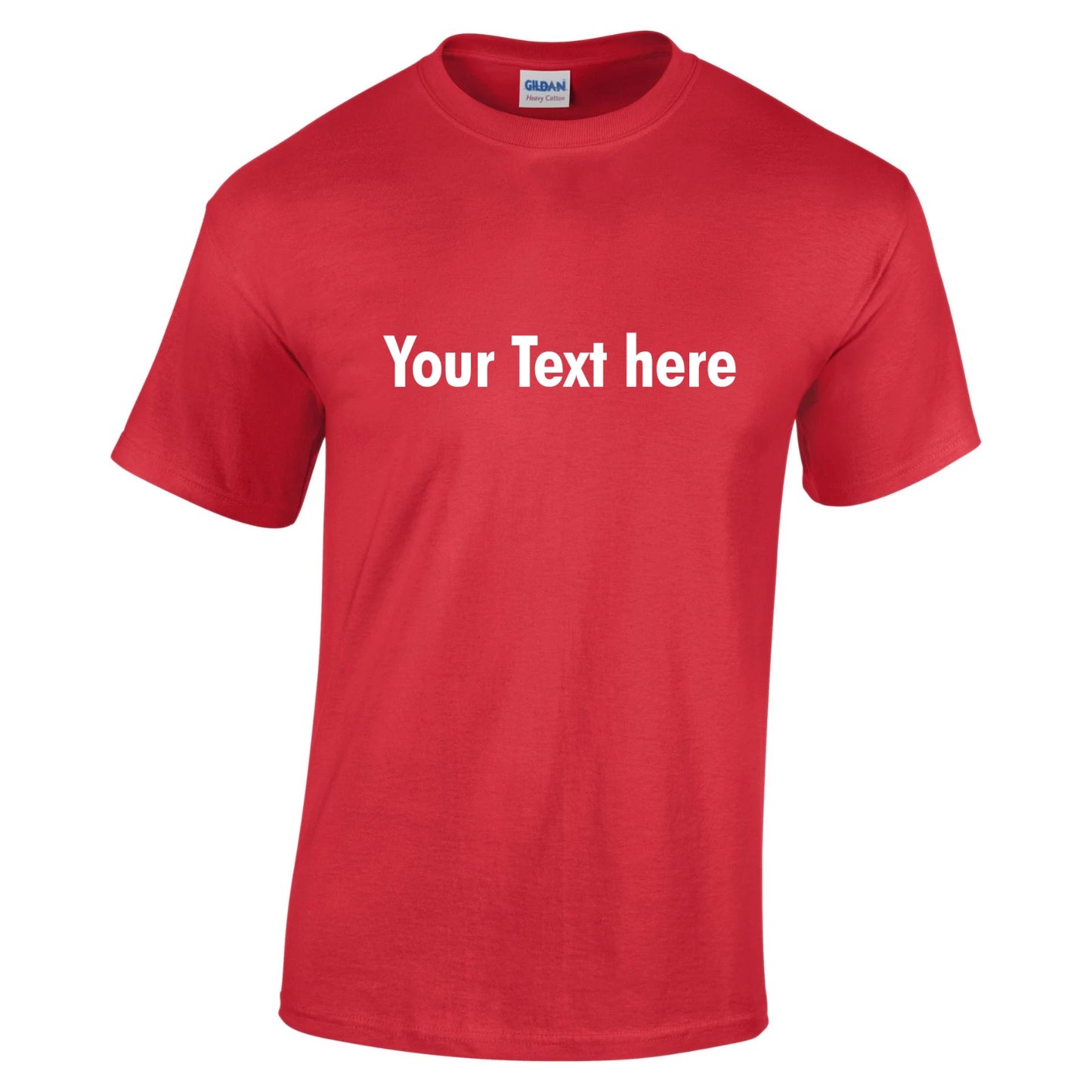 Custom Printed Tshirt • Mens Text T Shirt Personalised Garment • Text Only