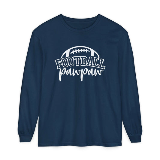 Football Pawpaw Long Sleeve Tee — Dad/Grandpa Game Day Shirt