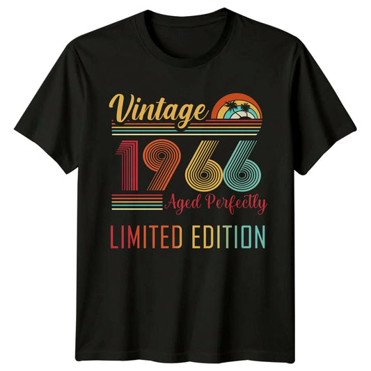 Vintage 1966 60th Birthday Mens T-Shirt Retro Year Tee