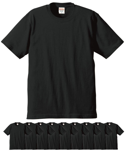 United Athle 5942-01 6.2oz Premium T-Shirts Set of 10 Men's (Black, M)