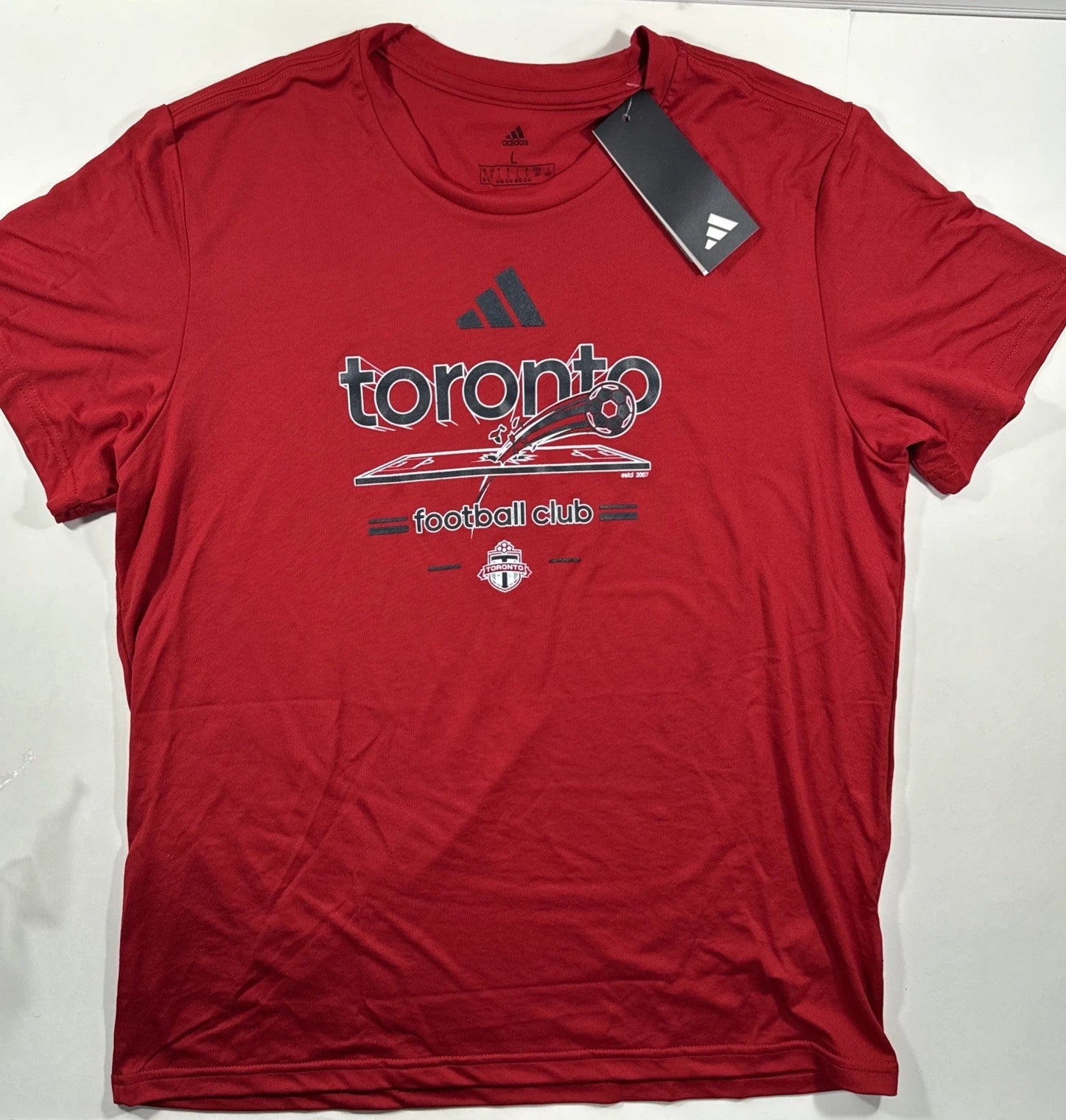 Adidas Red Toronto Football Club FC Tee Men’s Large