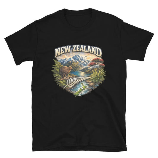 New Zealand World Cup Football Fan T-Shirt Black & White Supporter Edition