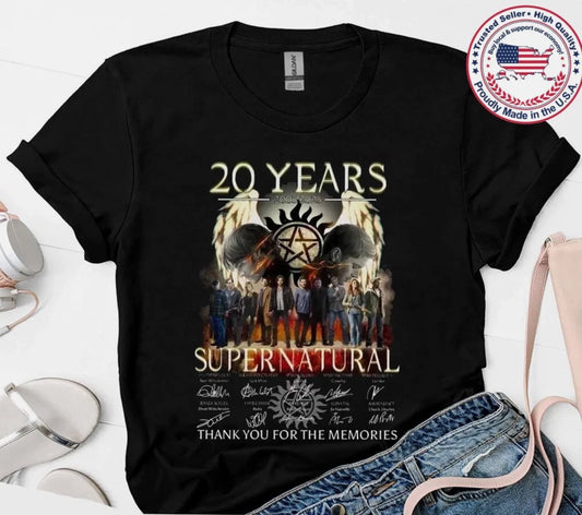 Supernatural Anniversary 2005- 2025 T-Shirt All Size S-4XL Fan gift