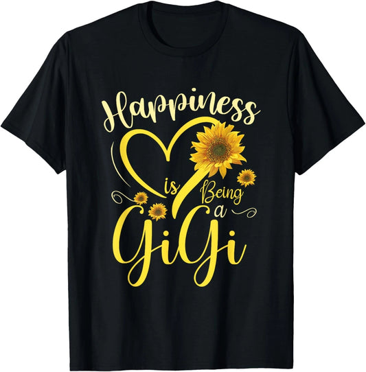 Happiness Is Being A Gigi Sunflower Mother's Day Grandma T-Shirt