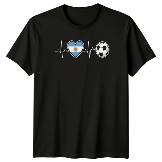 Argentina Soccer Heartbeat T-Shirt Argentina Soccer Gift For Him And Her