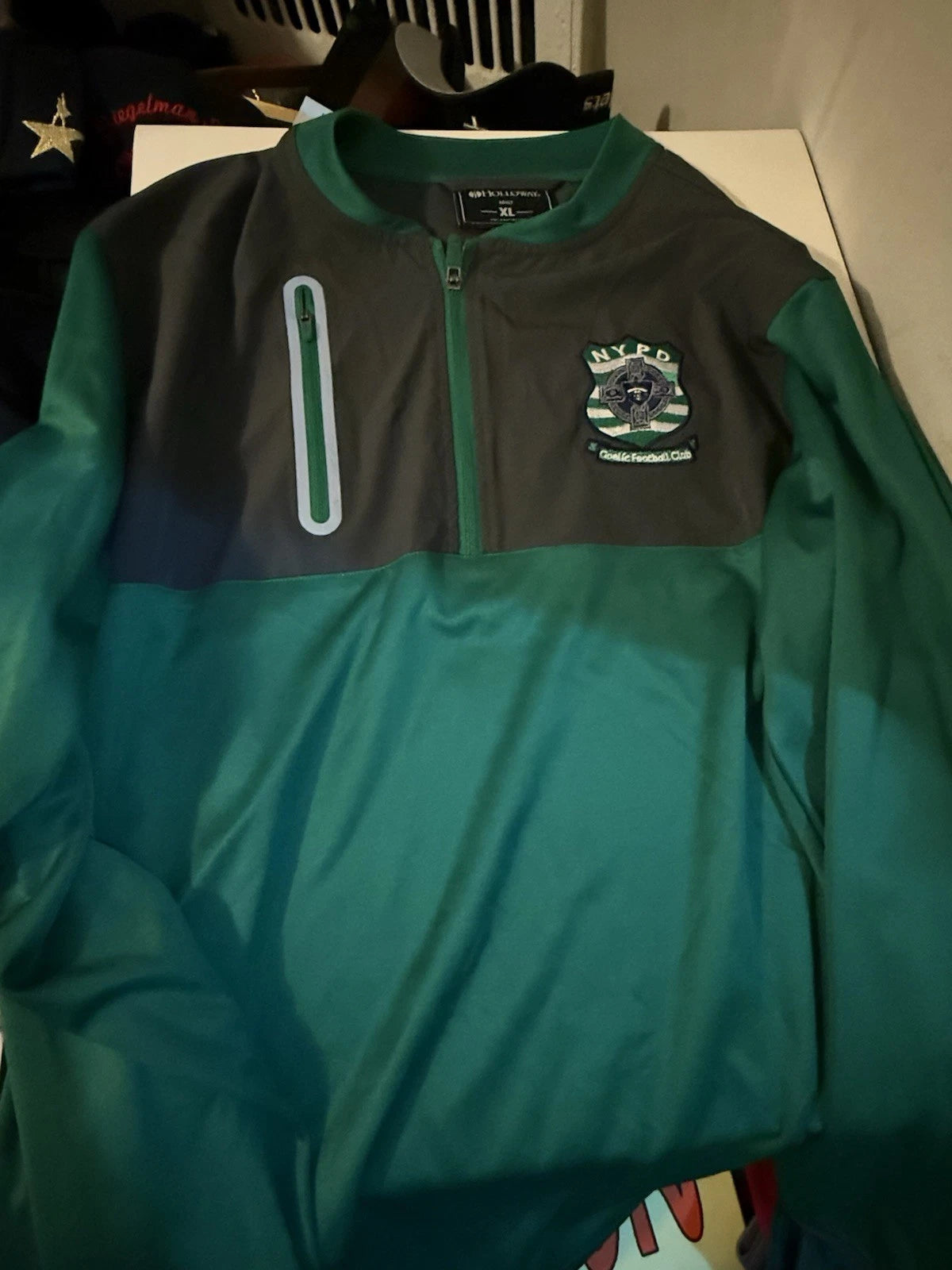 NYPD Gaelic Football Club Green Jacket Zip Jersey Men's XL New York NYC Soccer