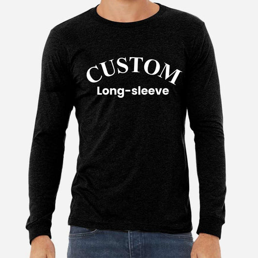 Custom Men's Long-Sleeve Shirt Your text or design here, Personalized T-shirt