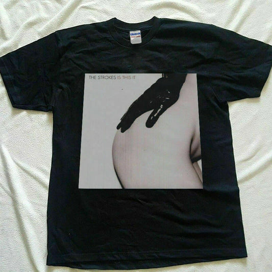 VTG RARE The Strokes Is This It New Vinyl Black T shirt