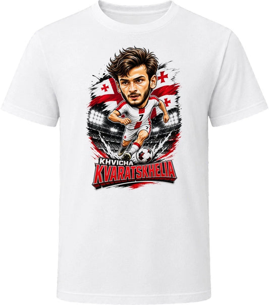 Khvicha Kvaratskhelia, Georgia Caricature Soccer 2026 T Shirt