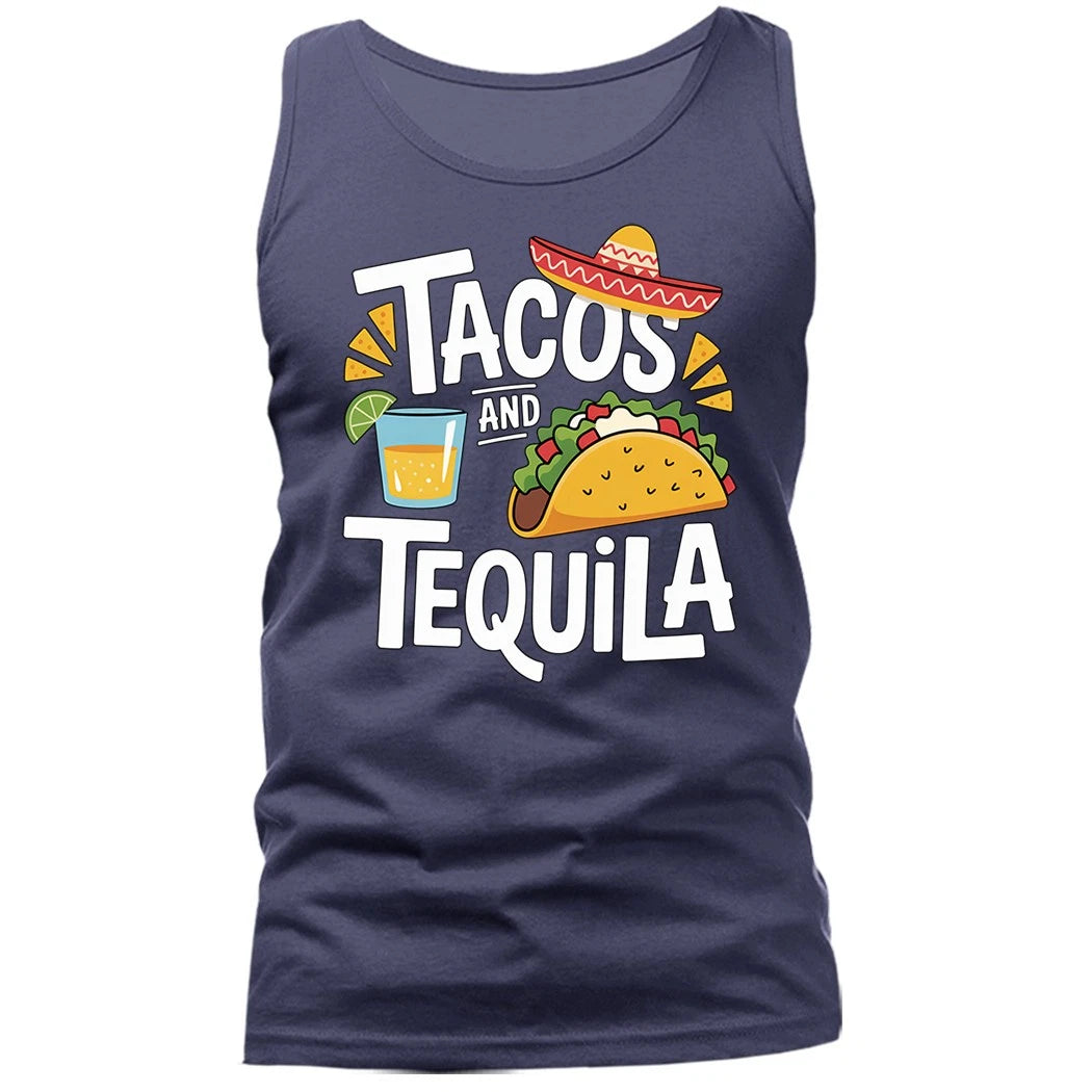 Tacos & Tequila Funny Mexican Party Cinco De Mayo Tank Top