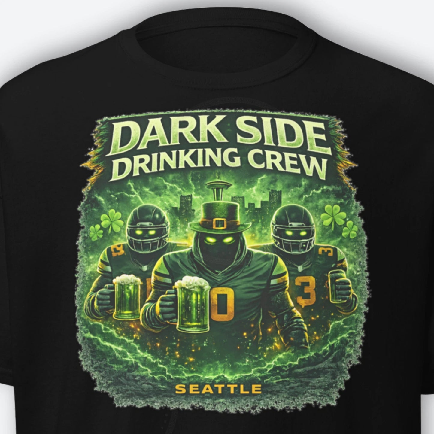 Seahawks Shirt The Dark Side St. Patrick's Day Shirt Irish Tee 2026 World Champs