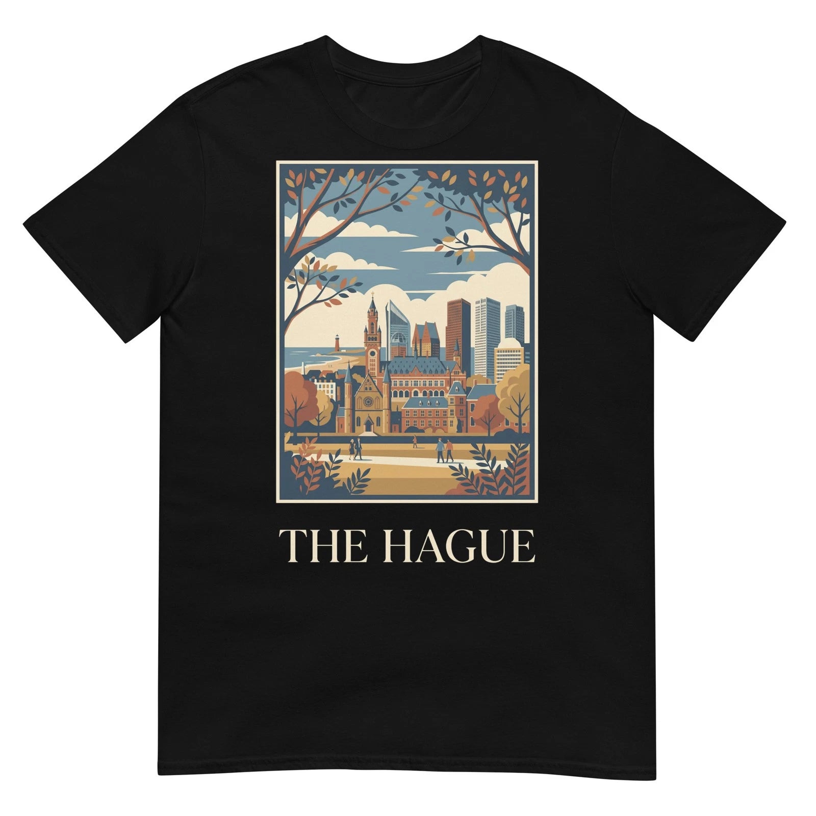 The Hague Netherlands Skyline Travel Art Long Sleeve T-Shirt