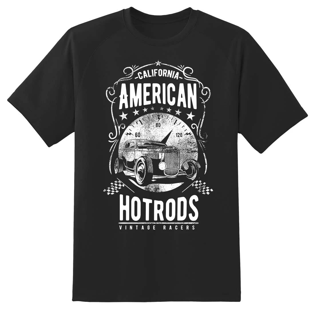 American hotrods california black or white tee