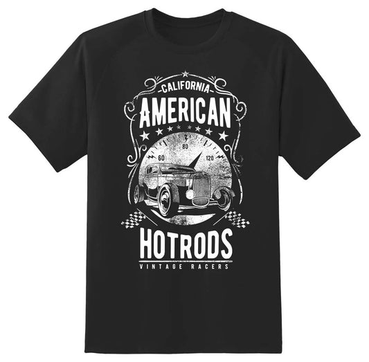 American hotrods california black or white tee