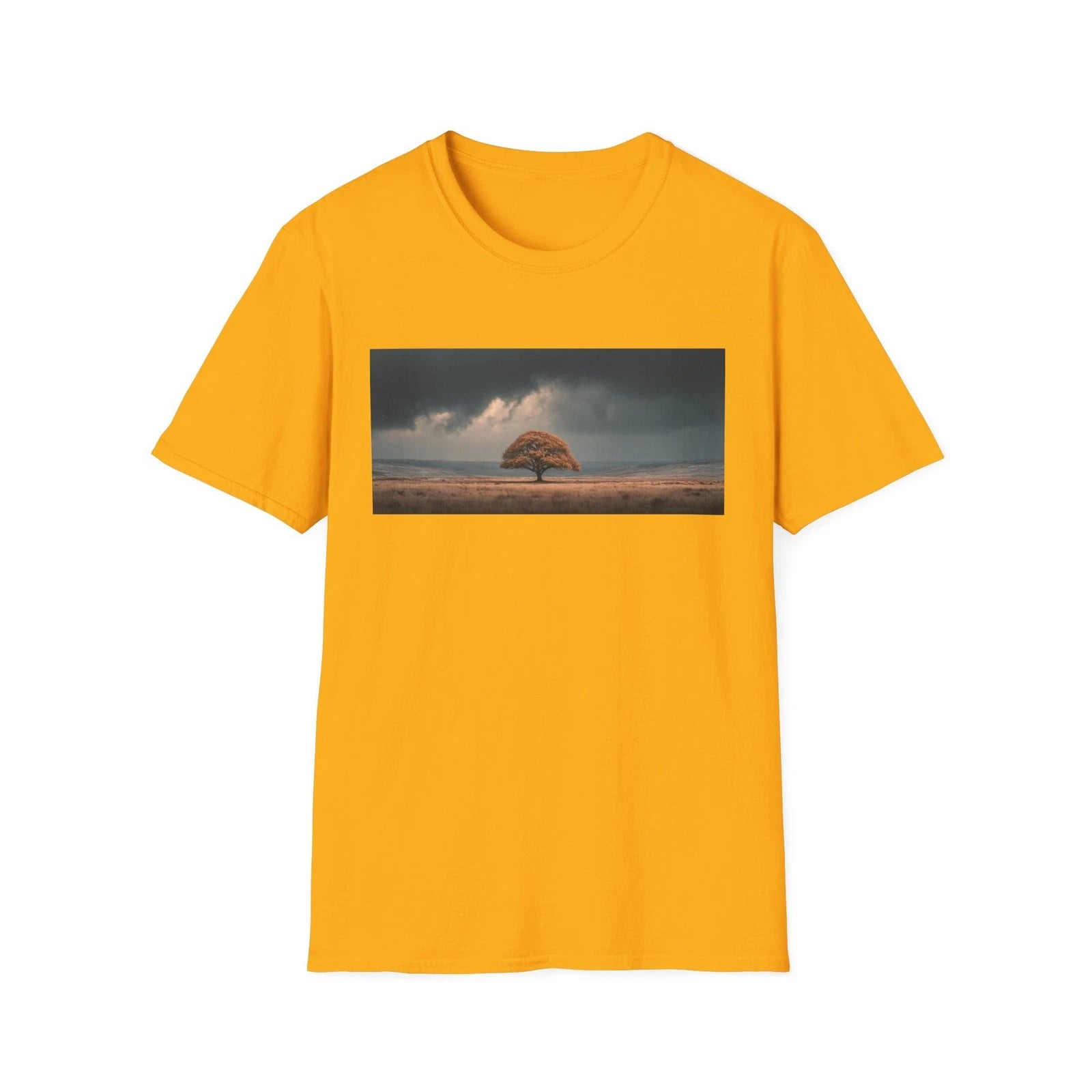 Lone Tree Storm T Shirt | Moody Nature Landscape Graphic Tee | Unisex