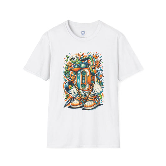 Vintage Cassette B-Boy with Gold Chain T-Shirt | Retro Hip Hop Tee