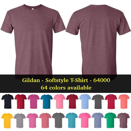 Gildan - Softstyle T-Shirt - 64000 Basic Unisex Classic Fit T-Shirt