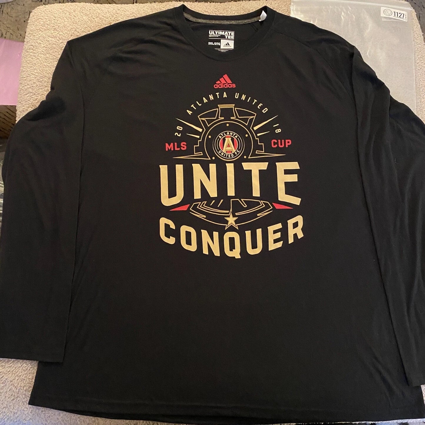 Adidas Atlanta United MLS CUP Champ Shirt Adult Extra Large 2X XXL Black Soccer