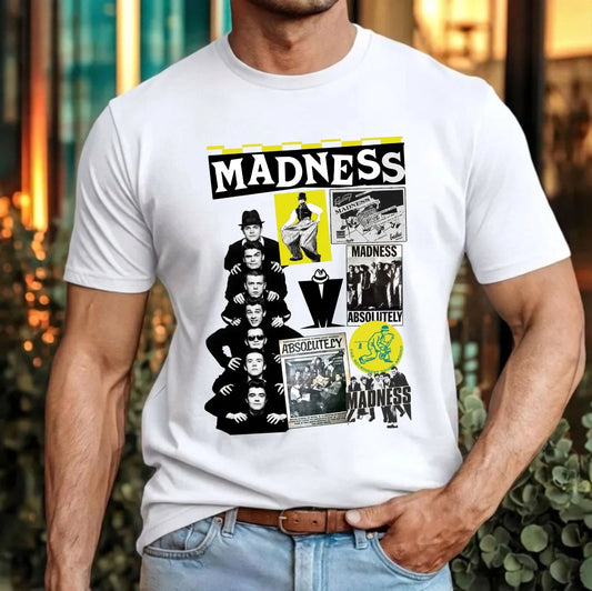 Madness Absolutely UK Tour 2026 T-Shirt Retro Ska Music Fan Concert Unisex Top