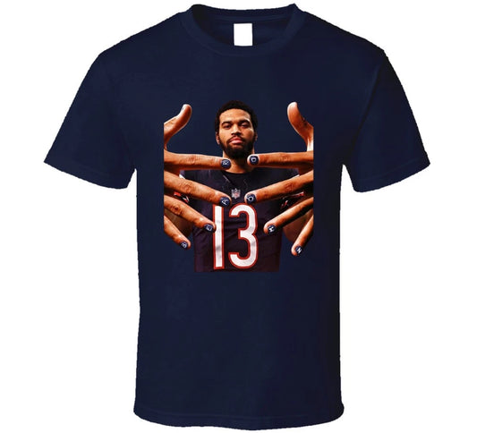 Caleb Williams Bear Down Fingers Football Fan T Shirt