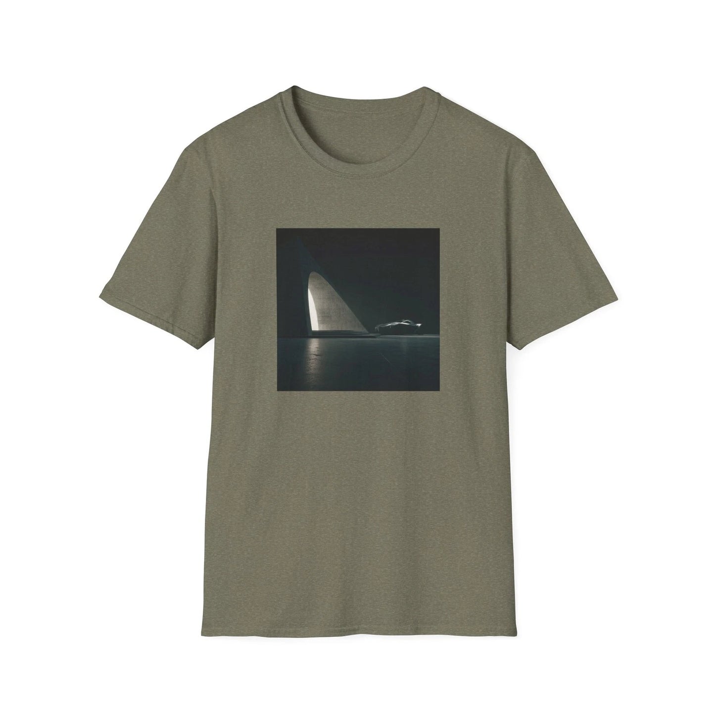 Shark Fin Night Ocean T Shirt | Minimal Marine Graphic Tee | Unisex