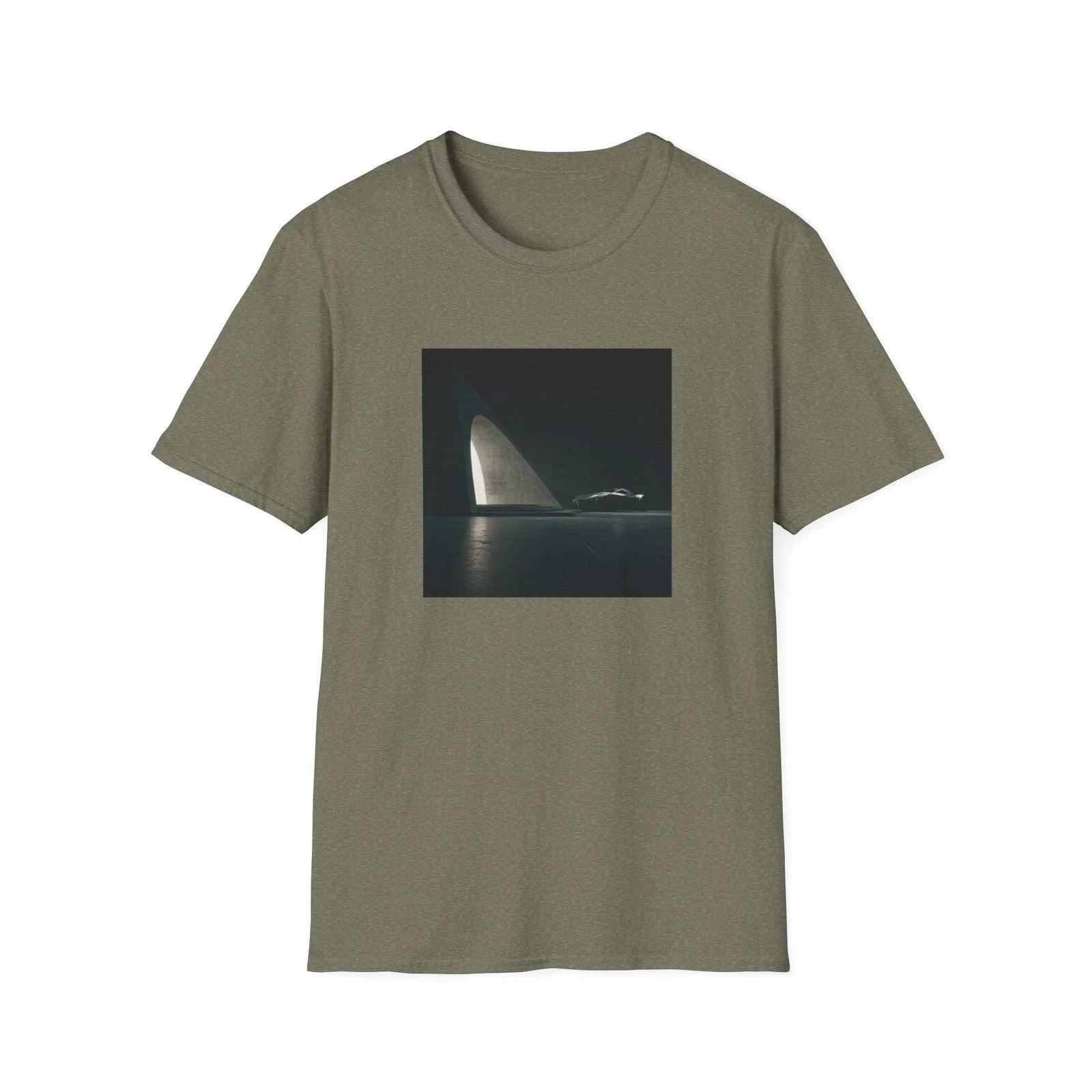 Shark Fin Night Ocean T Shirt | Minimal Marine Graphic Tee | Unisex