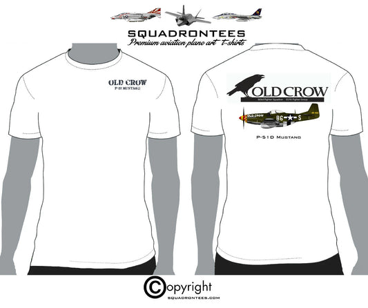 P-51 Mustang Old Crow - Premium Plane Art T-Shirt