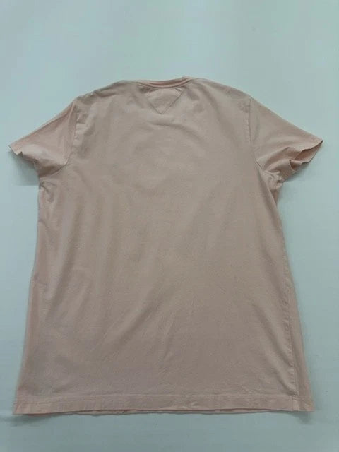 Tommy Hilfiger Mens T-Shirt Light Pink Slim Fit XL Crew Neck Jersey