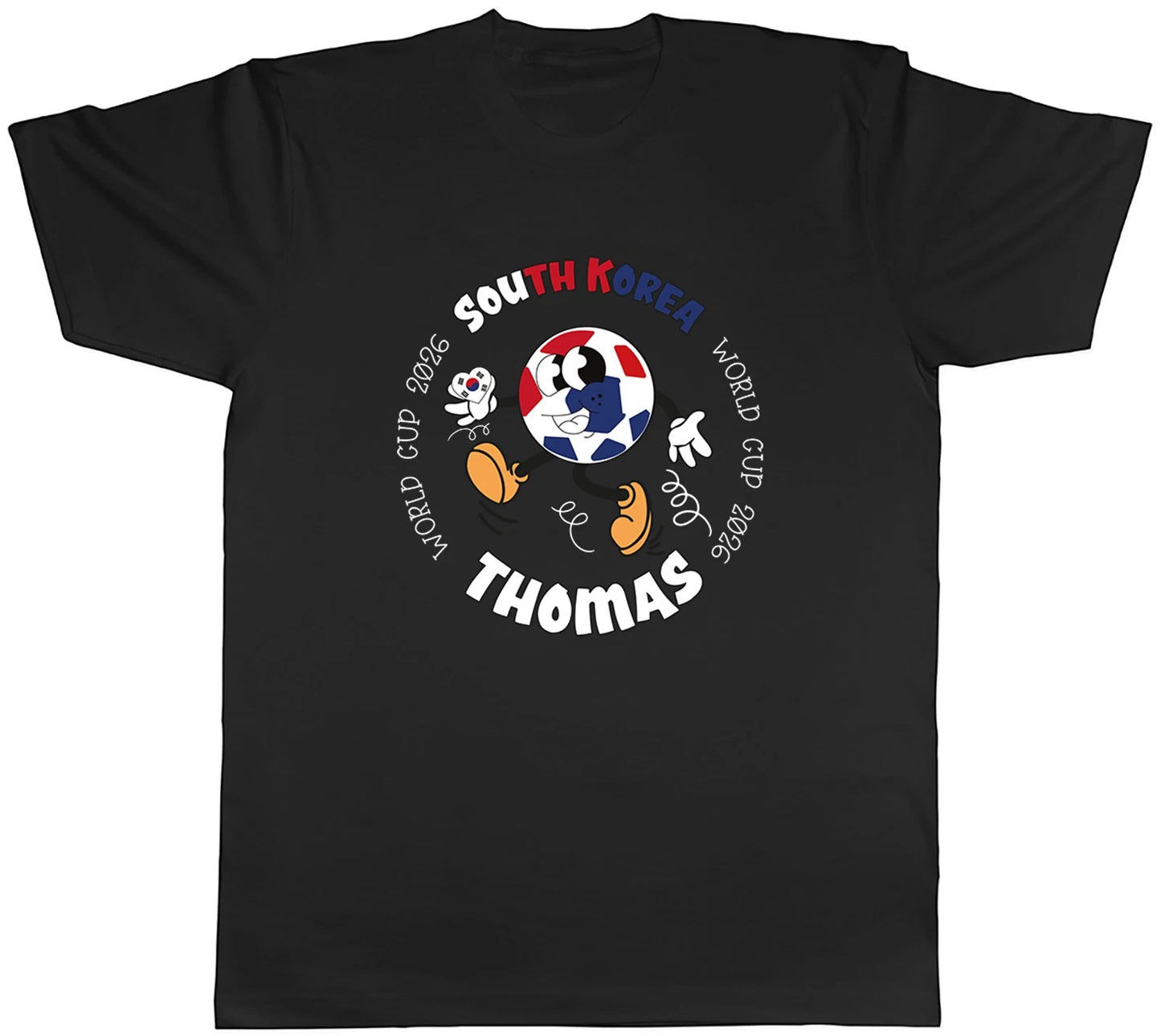 Personalised South Korea World Cup Football Fan Mens T-Shirt Tee Gift Top
