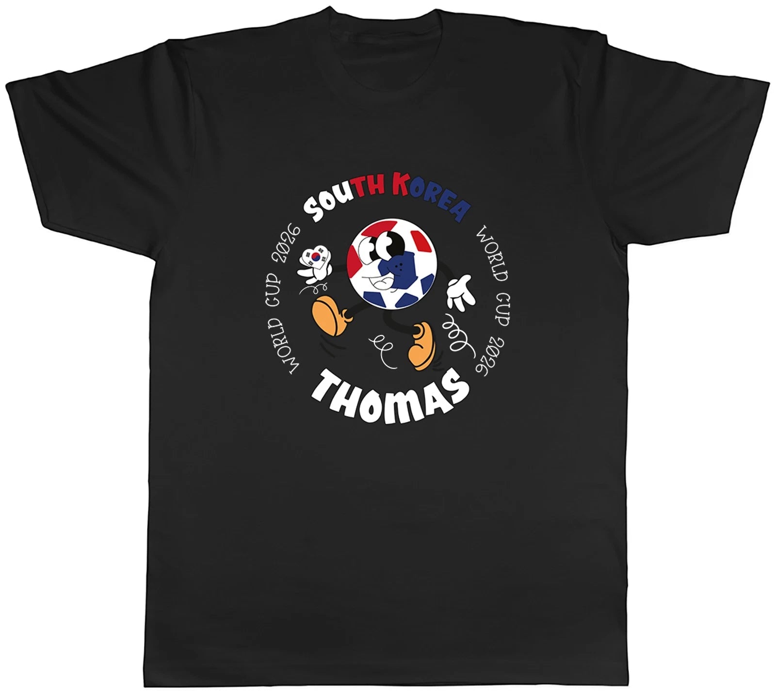 Personalised South Korea World Cup Football Fan Mens T-Shirt Tee Gift Top