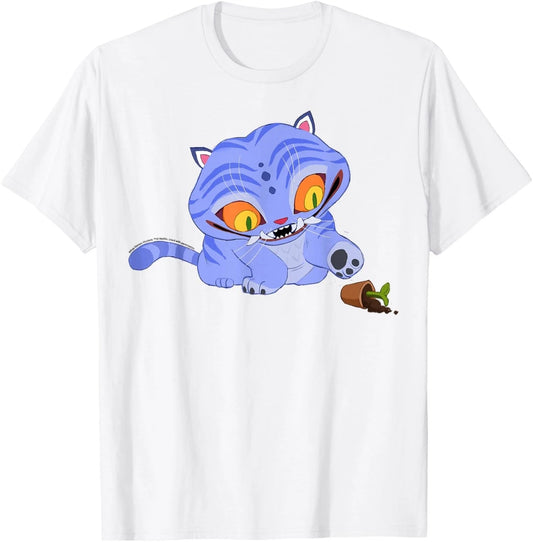 Kpop Demon Hunters Halloween Derpy Playing with Plant Vase T-Shirt
