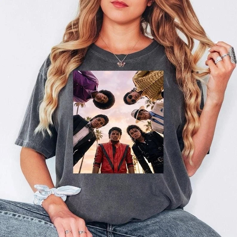 Michael Jackson Thriller Era Group Vintage Style Graphic T-shirt